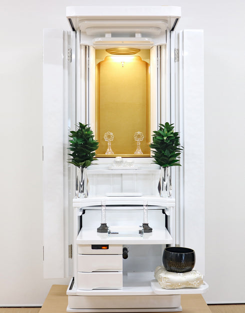 Soka Gakkai Furniture-style Buddhist Altar "Akane" Available in 4 colors Made in Japan Rainbow Gold Cabinet Compatible with Permanent Gohonzon